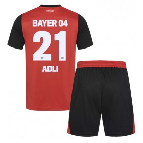 Bayer Leverkusen Amine Adli #21 Hjemme skjorte til barn 2024-25 Kortermet (+ korte bukser)